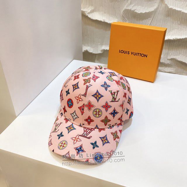 LV男女同款帽子 路易威登新款印花棒球帽鴨舌帽  mm1219